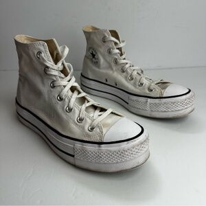 Converse Chuck Taylor All Star Platform Sneakers Women's 8.5 EU 39.5 Shoes White